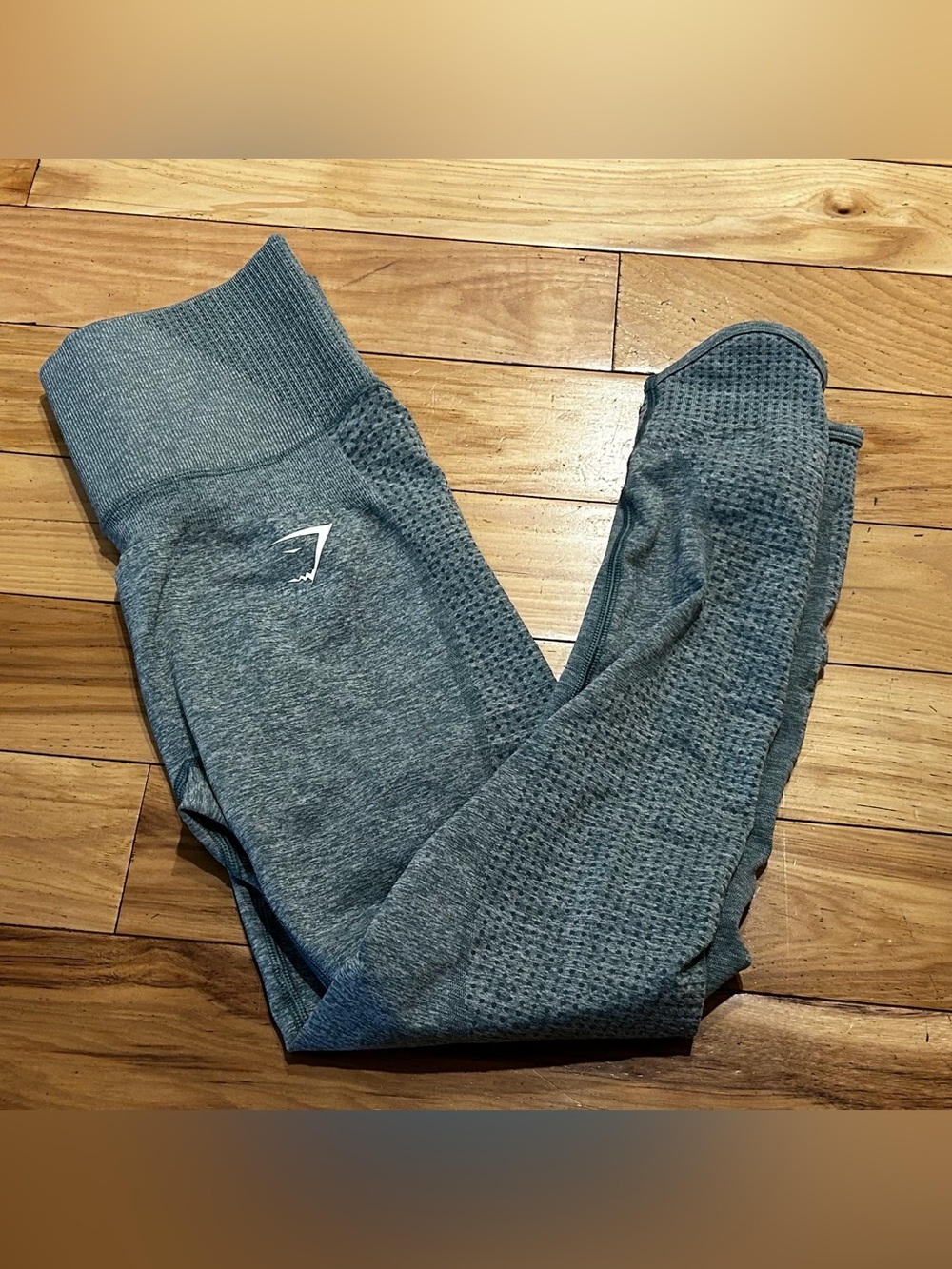 Gymshark Vital Boost Seamless High Waisted Leggings Jade Marl Green - Size Small